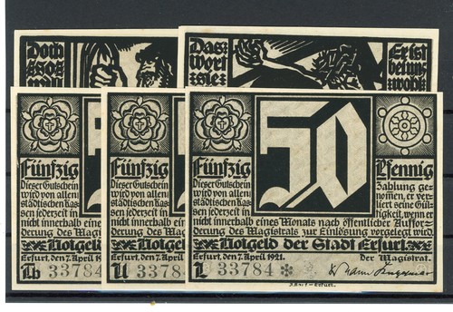 Erfurt scheine notgeld - erfurt, 5