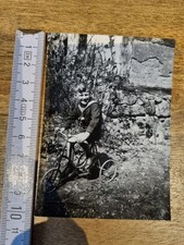 Foto antik, Bad Blankenburg, Kleiner Junge, Matrosenanzug, Dreirad (B)