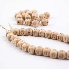Buchstaben perlen buchenholz - perlen,