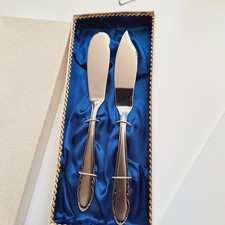 Butter- und Käsemesser Set Roneusil 50er Jahre, unbenutzt