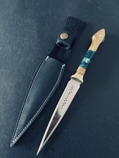 Dolchmesser | 4116 Stahl | Hybridgriff Olivenholz & Epoxid 13