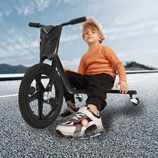 für Kinder, Pedal Go Kart Schwarz Drift Dreirad Pedal Drift Trike Drift Kart