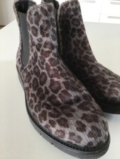 london chelsea boots 38 kunstfell pony blaugrau schwarz boho blogger