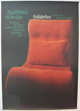 Otto Zapf ZapfMöbel / Indesign 1968/9 Sofalettes Original-Poster sehr gut 119x84