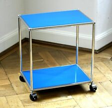 * USM Haller Möbel * Beistelltisch Nachttisch & Rollen * Enzianblau * TV Ständer