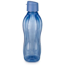 Tupperware EcoEasy Flasche Trinkflasche blau 1 l Clipverschluss rauchblau blau