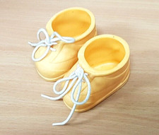 2 Stck Ältere Puppenschuhe  rechts Länge ca. 7,5 cm Breite 4,5 cm