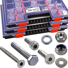Schraubenset Sortiment EDELSTAHL Schraubenkoffer Sechskantschrauben VA A2 V2A