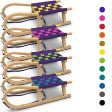 Kathrein Rodel Familienrodel Einsitzer Schlitten Holzschlitten Gurtensitz lila