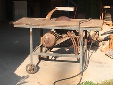 Brennholz Tisch Bau Kreissäge 2,5kW massiv robust DDR Schlosser-Eigenbau. 