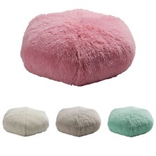 Sitzkissen Pouf Dekokisen 60 cm flauschiges Bodenkissen Kunstfell Polyester COMO