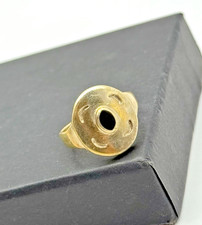 925 Silber Ring mit Emaille – Handarbeit, runder Designring, Größe 52 