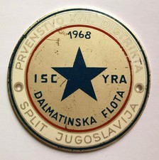 Plakette Prvenstvo XVII. Distrikta Split Jugoslavija 1968 Dalmatinska Flota