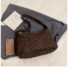 Damen Schultertasche Leopard