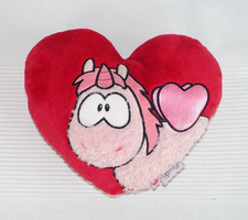 NICI Herzkissen Kissen Herz rot mit Einhorn rosa Theodor and Friends 20 x 25 cm