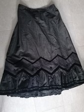 Antiker Original Rock um 1900 schwarzer Moree Edwardian  Jugendstil Skirt