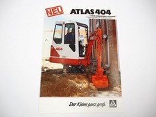 Atlas 404 Raupenbagger Minibagger Prospekt mit technischen Daten 1997