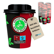 400 Kaffebecher + Deckel  To