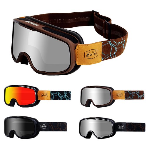 Motorradbrille aus leder - motorradbrille, pu-leder