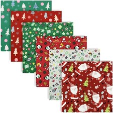Stoffpaket Weihnachten, Baumwolle, Patchwork, Nähen, Quilten, DIY, 6 Stück