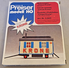 Preiser 30601 Bausatz Zirkus Circus Krone Wohnwagen H0-1:87, Neu in OVP