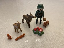 Playmobil Figuren , Förster mit Wildtieren Zubehör Konvolut , gebraucht
