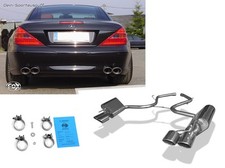 Fox Duplex Sportauspuff Mercedes SL R230 ab 2006 2x115x85mm oval eingerollt