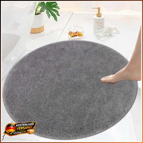 Badezimmerteppich rund 80cm - rund,