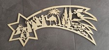 Riesiger Sternenschweif mit Bethlehem Motiv ,Rarität Laubsägearbeit,  Handarbeit