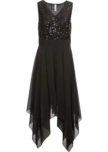 Midikleid aus feinem - , chiffon