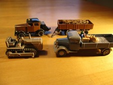 Wiking h0 Konvolut, LKW MB L2500, Hanomag mit Anhänger und Kettenschlepper  K55