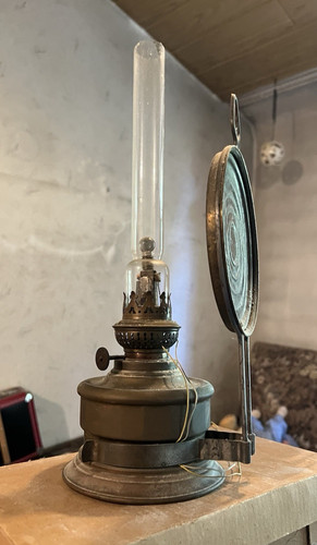 Petroleum öllampe bronze - petroleum-Öllampe, aus