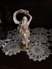 Porzellan Figur Frau ALBA IULIA Portelanul Rumänien Mit Stempelmarke 26 Cm