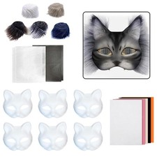 6-teiliges Katzenmasken-Set