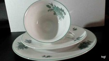 Kaffeegedeck  Rosenthal 3 tlg .  ab 1939  Blumen grün/weiß  selten