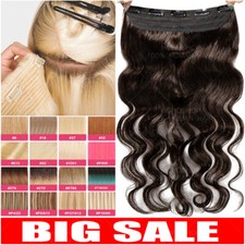 Gewellt Ein-Tressen Clip In Remy Echthaar Extensions DICK Lang Haarverlängerung