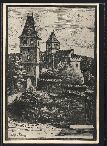 Künstler frankenstein - künstler-ak,
