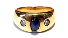 Exclusiver Ring Gold 750 / 18ct mit Diamanten und Safir Juwelier Wilm Hamburg