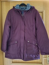 Damen Mantel Parker Jacke  Lands'End Gr.M Bordeaux Rot 1 Paar Handschuhe 