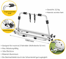 Deichsel Fahrradträger Silber