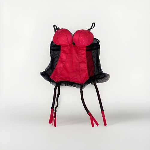 Korsett corsage vintage rot - korsett,