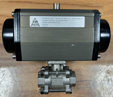 Pneumatischer Kugelhahn DN20  3/4" Edelstahl 1.4408