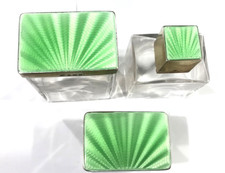 ART DECO STERLINGSILBER GRÜN