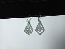 pendientes plata de ley 925 peineta calada  3x2cm