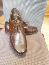  Edelweiss Herren Schuhe Echt Leder Größe 42 Neu Braun