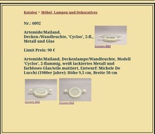 Artemide / Mailand, Decken-/