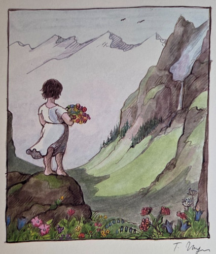 Acht bunte heidi bilder von - bunte,