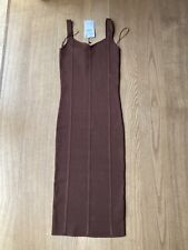 ZARA Kleid Braun Gr. M 34 36 Neu Mit Etikett