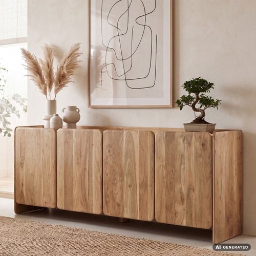 Sideboard akazie massivholz - akazie,