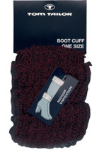 warme Strick-Stiefelstulpen, Rippenstrick, bordeaux-meliert  *TOM TAILOR*